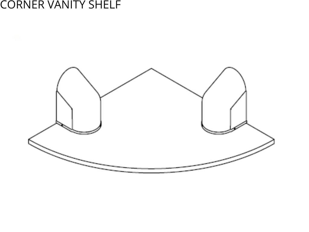 Anti-Ligature Vanity Shelf