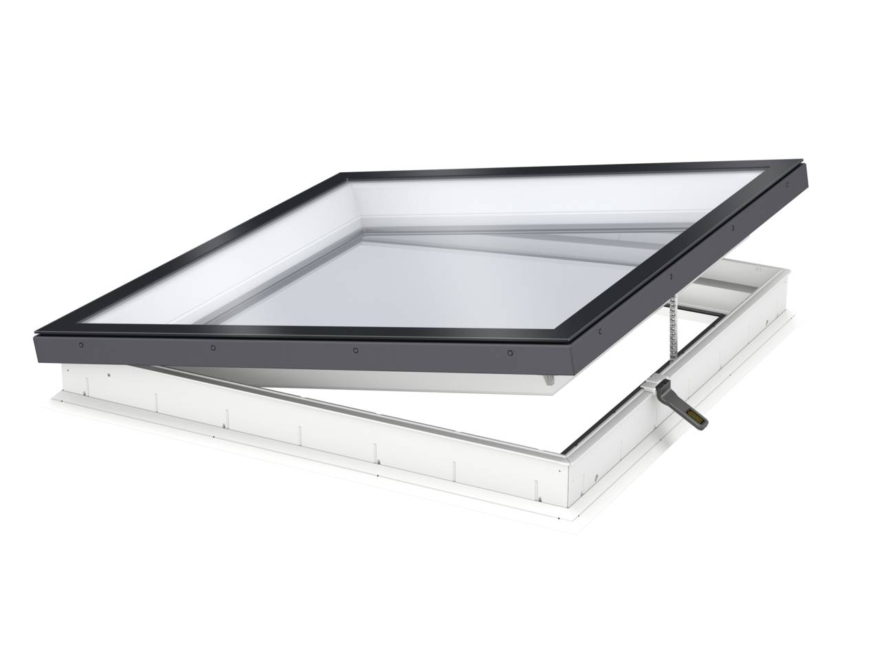 CVU INTEGRA® Electric, Flat Roof Window with Flat Glass Cover                     