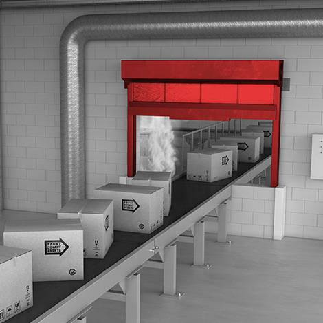 Stöbich System: ECClos®-Flex-I - Conveyor Fire Protection System