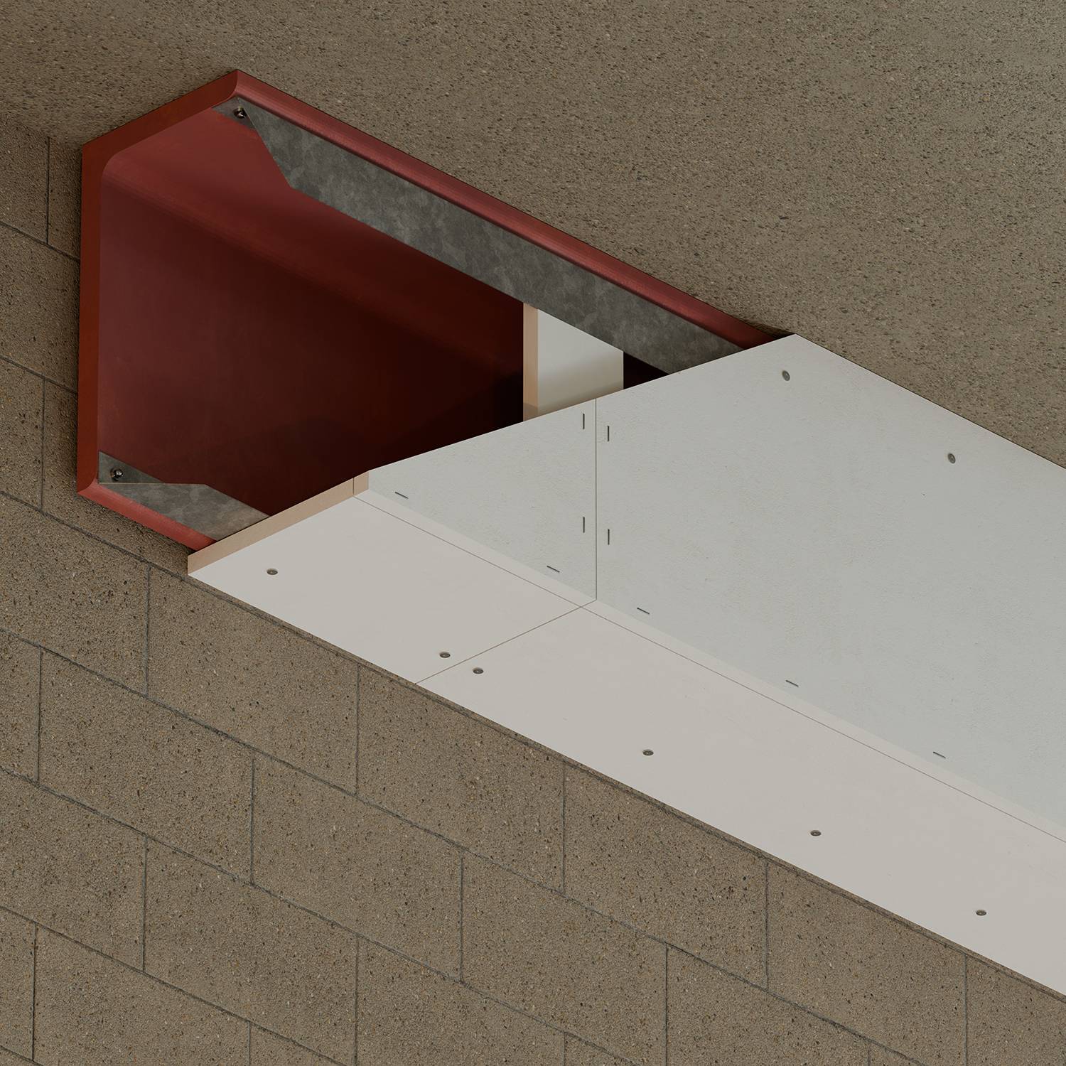 2 Sided Beam Protection up to 600 mm Deep and 325 mm Wide. Board fix to Angle, Angle fix to beam - ST P250-011S