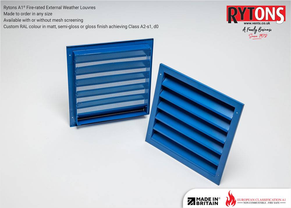 Rytons A1® Fire-rated External Weather Louvres