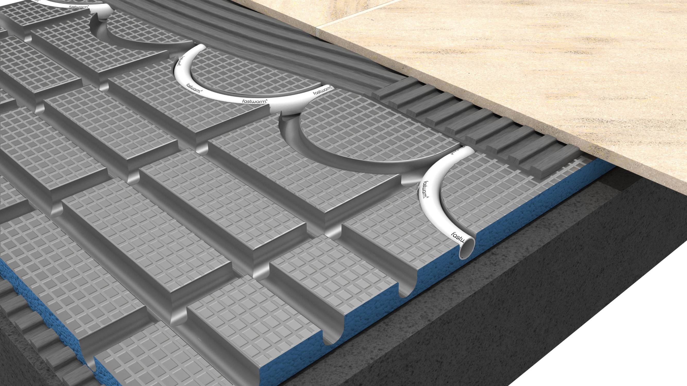 Fastwarm® FastTile+ - XPS Underfloor Heating Insulation Board 