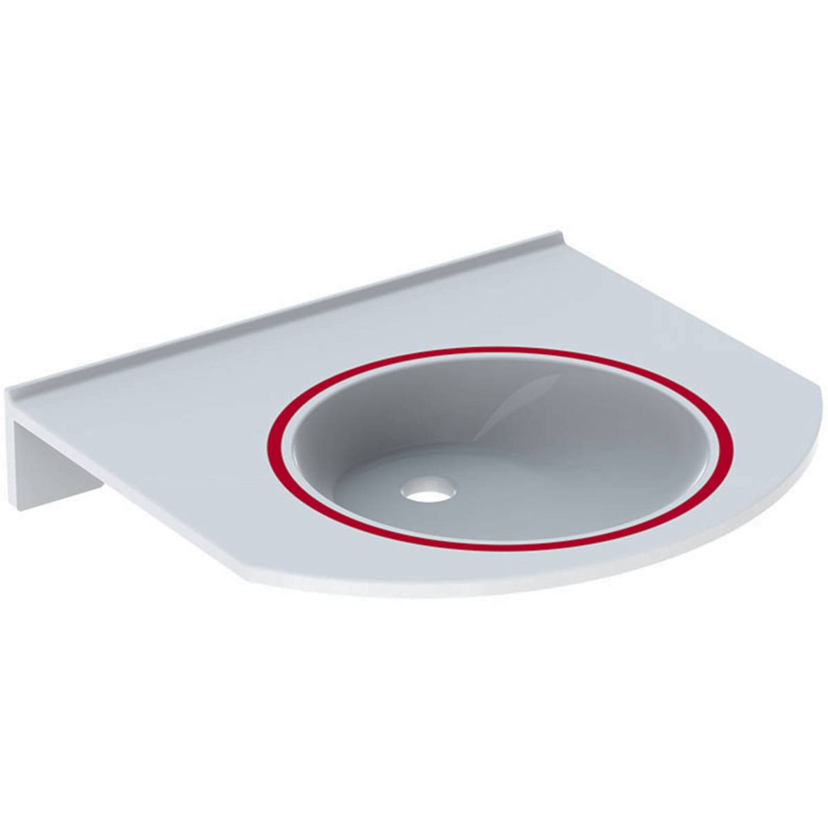 Publica Washbasin, Round Design, Barrier-free, Dementia-sensitive