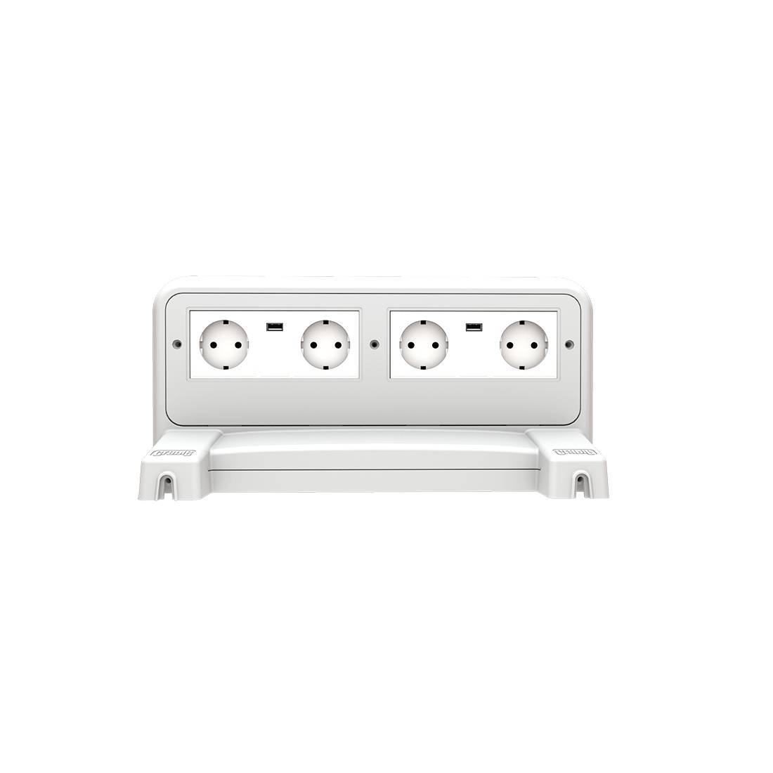 Charging Shelf Station - European Type F - Wireless, USB and Socket Charging