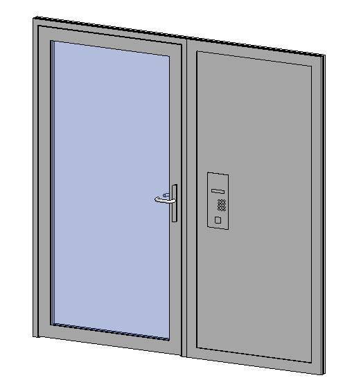 Premier Vision - Single Door + Side Panel - Steel Security Door - Communal Entrances