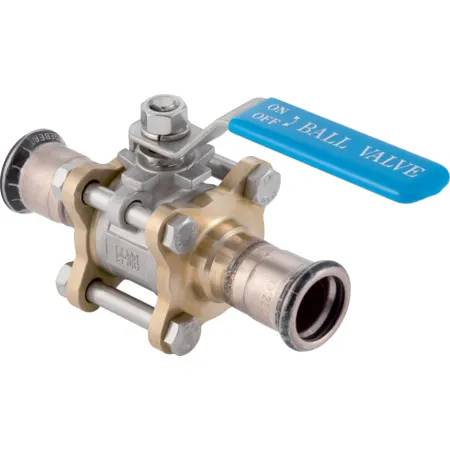 Geberit Mapress CuNiFe Ball Valve With Actuator Lever, Flanged