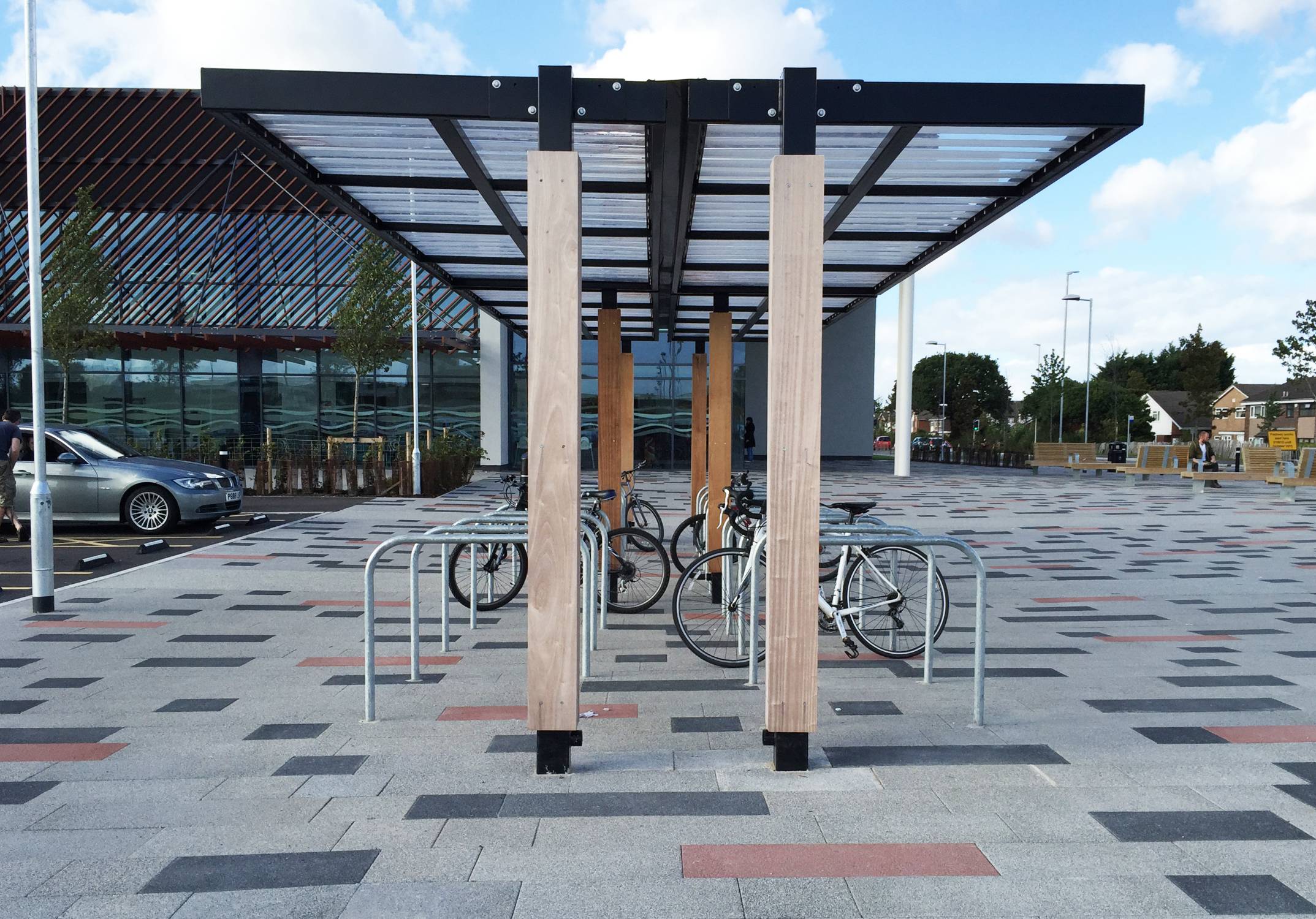 FalcoSpan Cantilevered Canopy - Steel Range of Canopies - Cantilevered cycle shelter & canopy