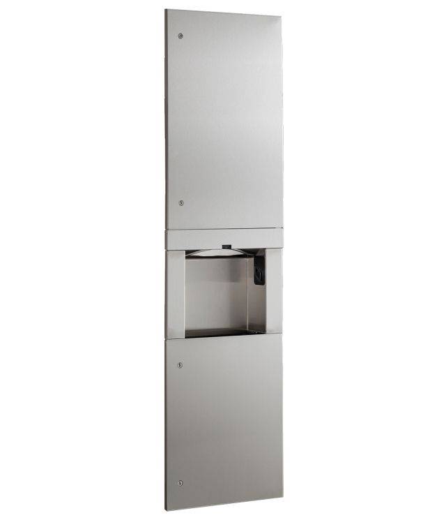 Recessed Paper Towel Dispenser, Automatic Hand Drier and Waste Bin B-38030