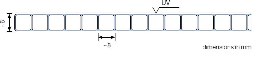 Exolon Multi UV 2/6-8 - Multiwall Polycarbonate Sheet