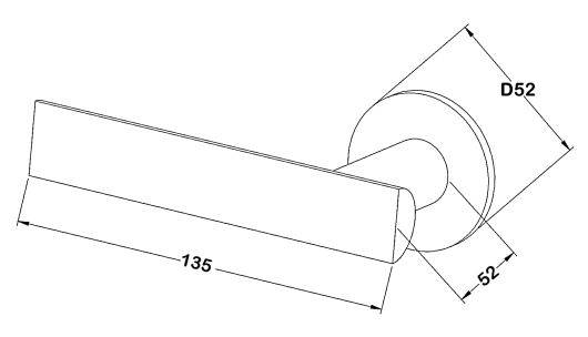 Rounded Lever Handle on Slimline Rose - Door Handles (CH981) - Lever Handle