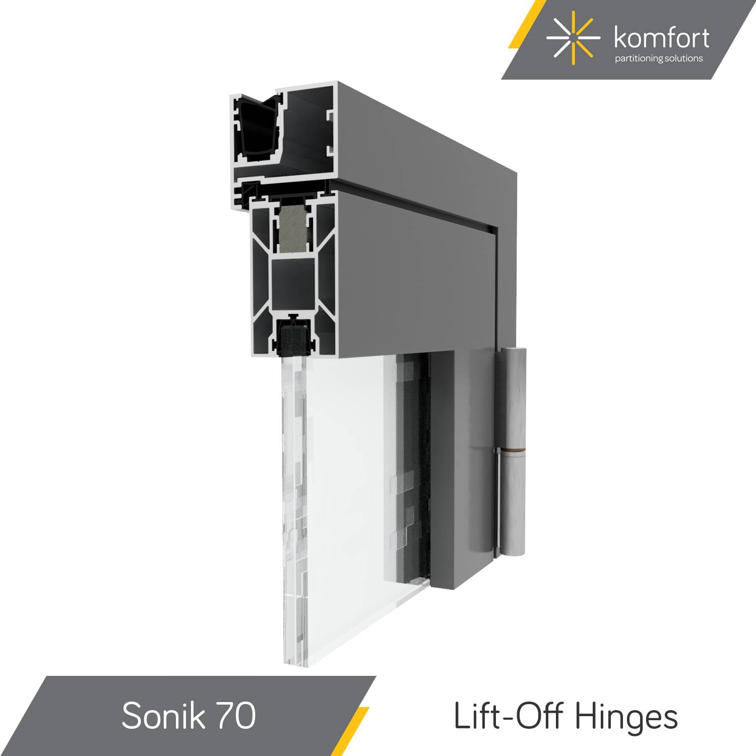 Komfort | Sonik 70 | Single & Double Glazed 44 mm Aluminium Doorsets