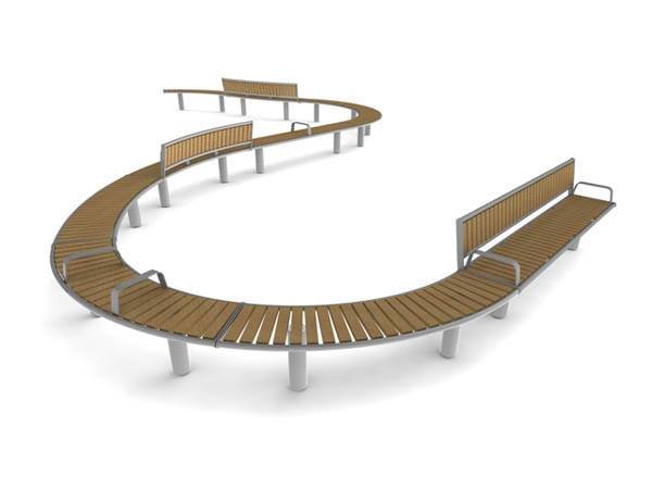 Horizon Curved - Seat and Bench Combination