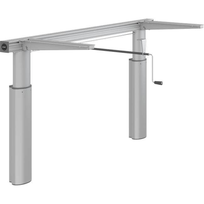 Wall mounted, height adjustable kitchen worktop lifter. Manually operated. Various lengths.