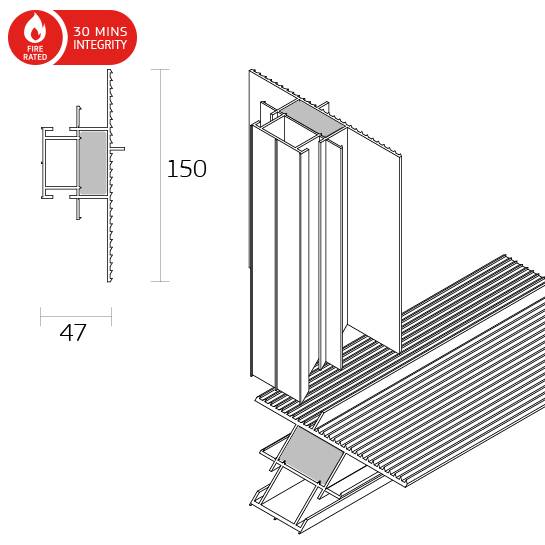 Dacatie D2000 30 Minutes Fire Rated Fabricated Frame Former Cavity Barrier for window and door reveals