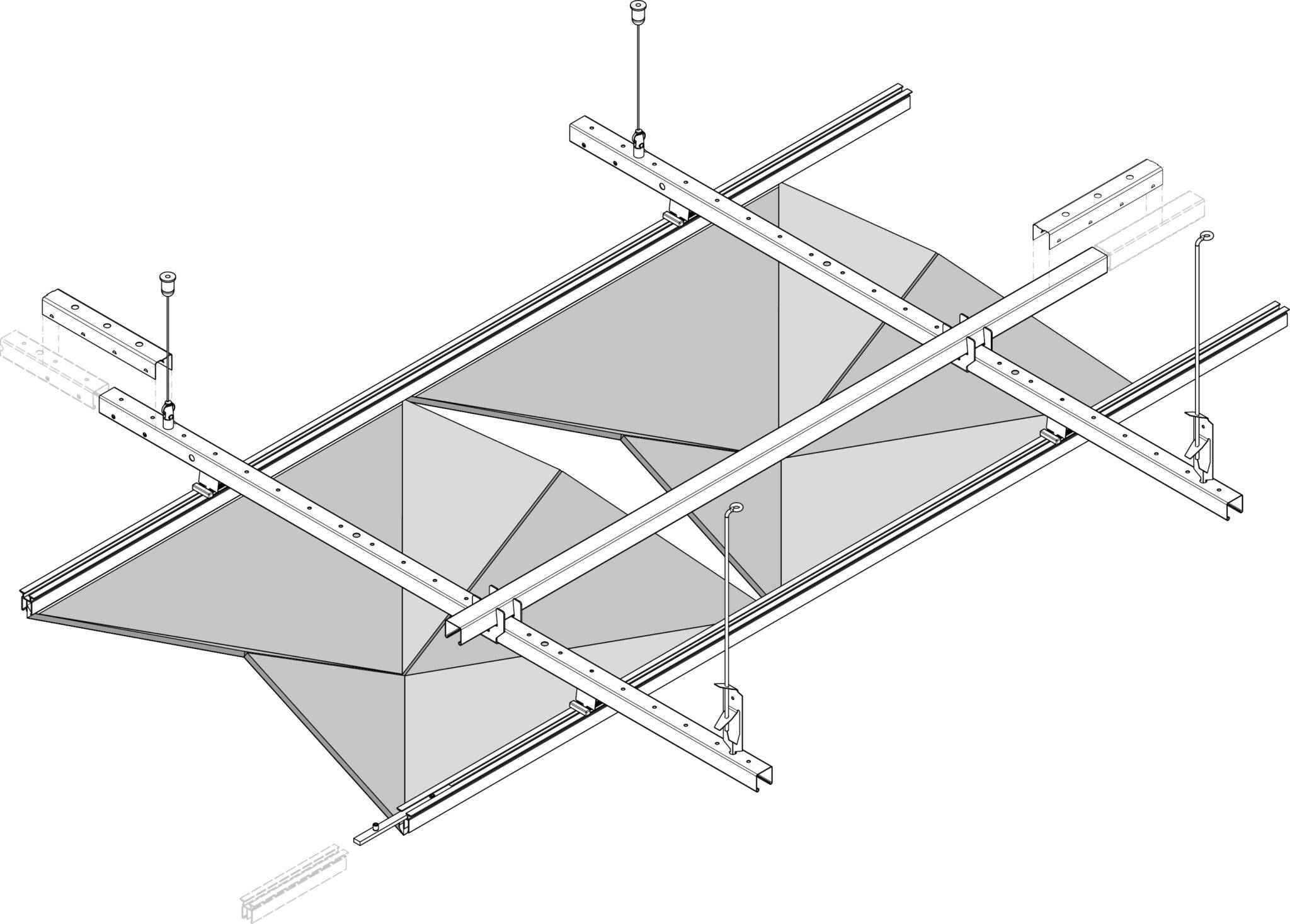 HeartFelt® Origami Pyramid - Acoustic Ceiling System