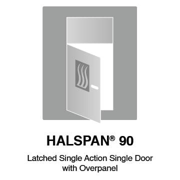 HALSPAN® 90 Fire Rated Interior Grade Door Blanks - Latched Single Acting Single Doors With Overpanel