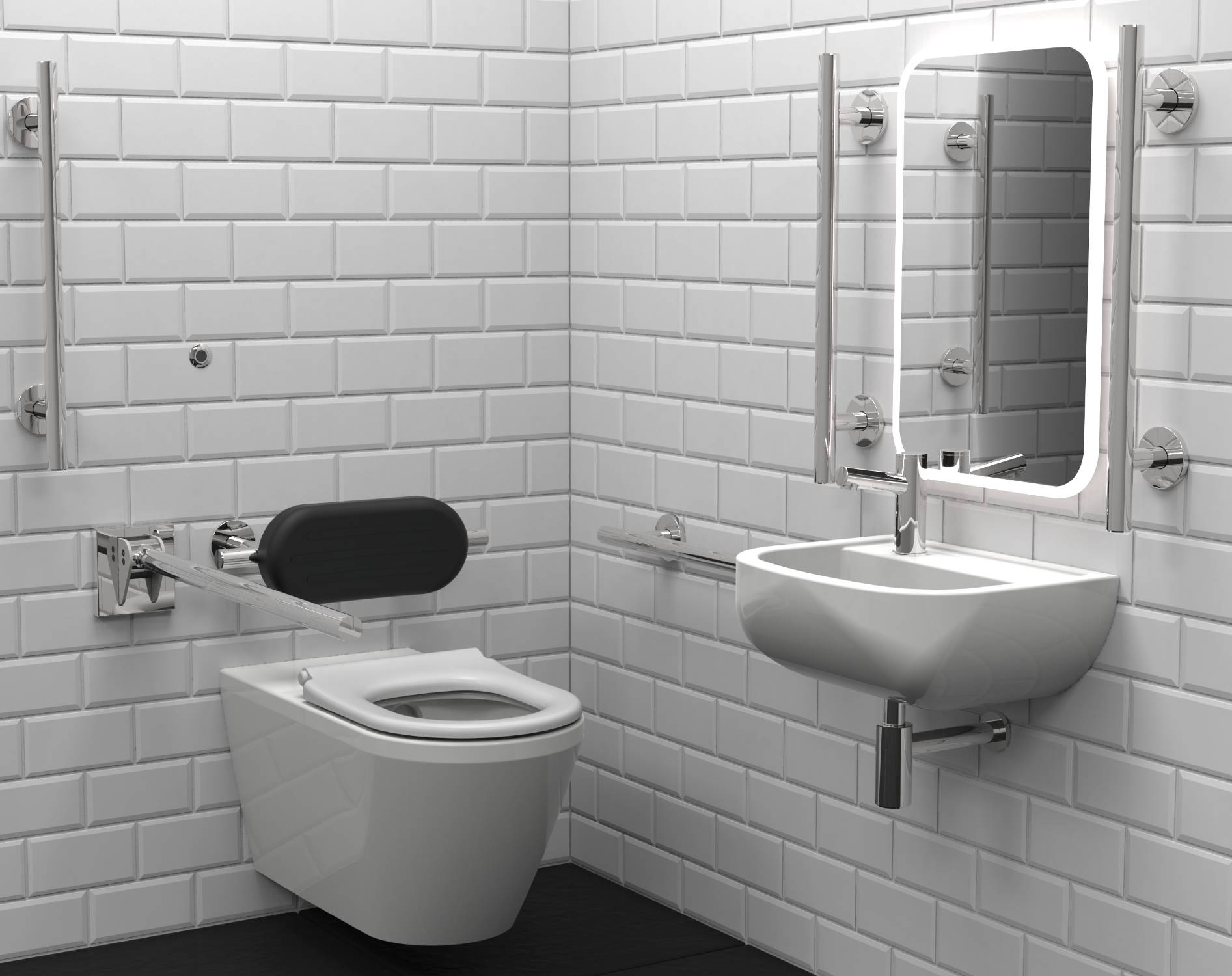 STYLE Infrared Premium Rimless Luxury Wall Hung Doc M Toilet Pack