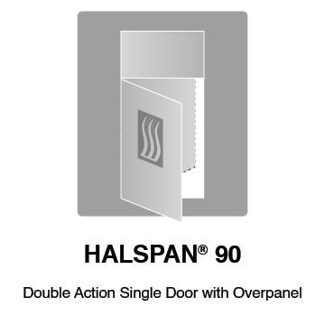 HALSPAN® 90 Fire Rated Interior Grade Door Blanks - Double Acting Single Doors With Overpanel