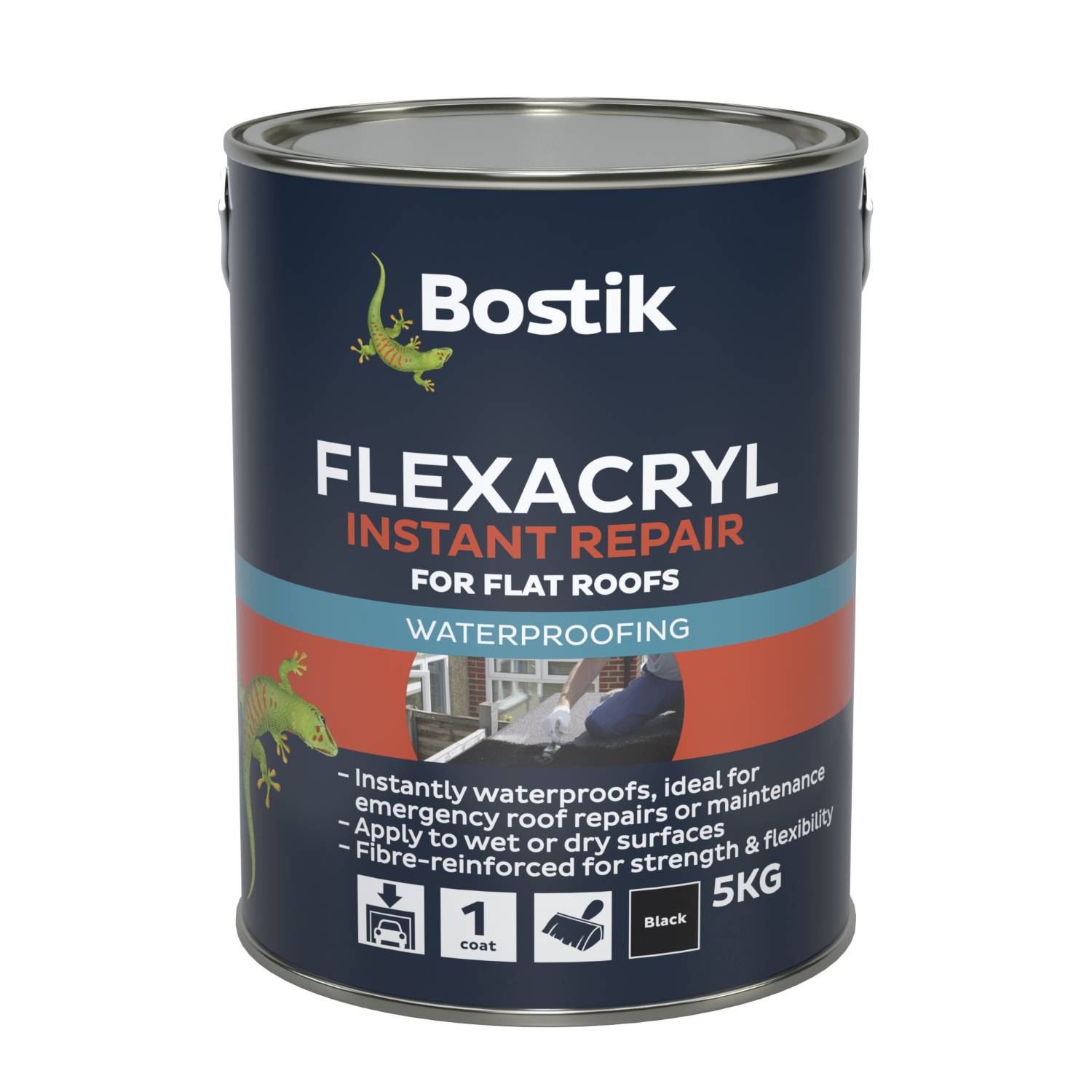 Bostik Flexacryl Instant Repair for Flat Roofs. - Roof waterproofing