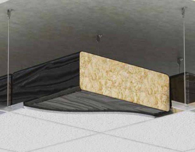 563 Black Polythene Enclosed Glass Fibre Ceiling Pad