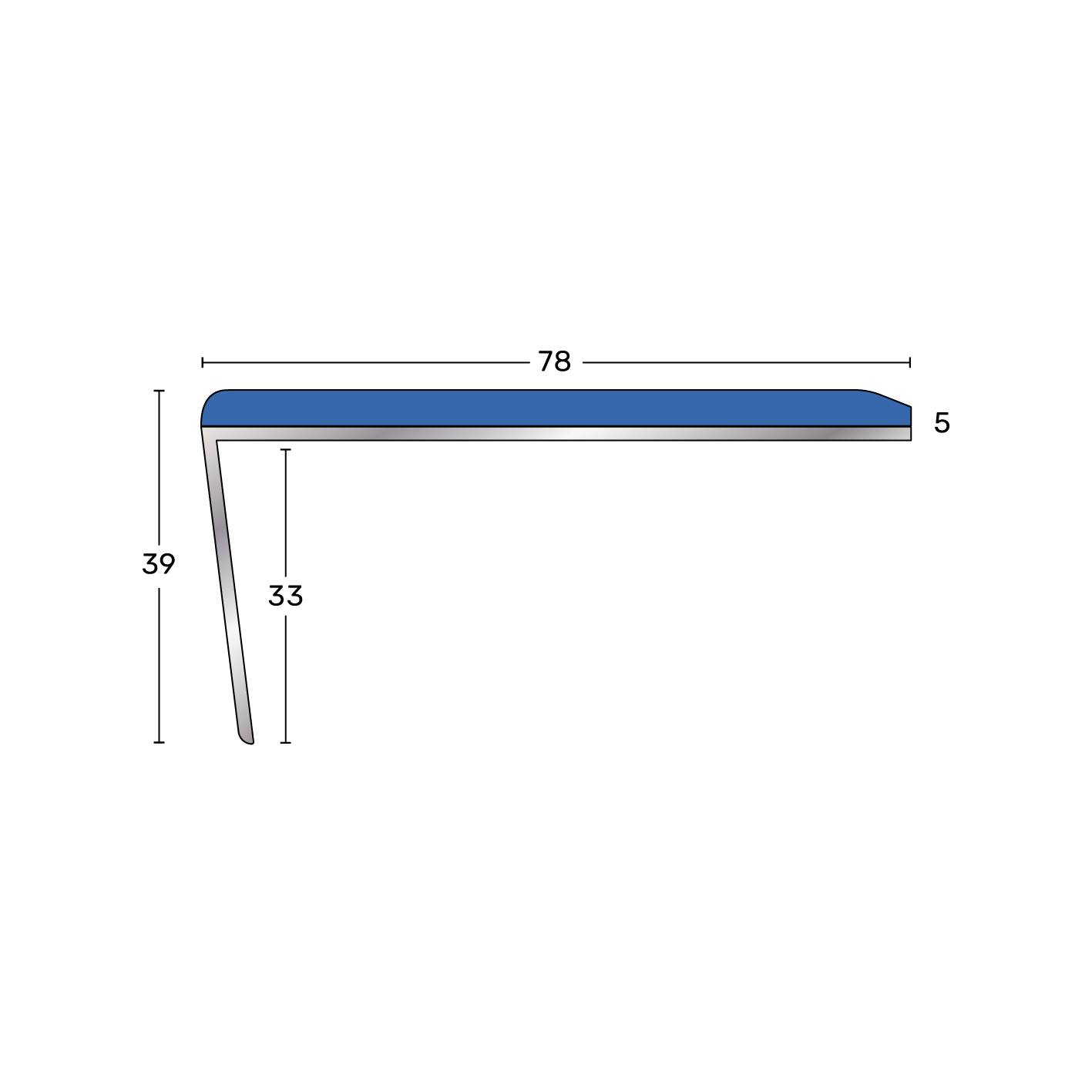 Q-Range Wide Aluminium Stair Nosings / Stair Edging - Stair Nosing