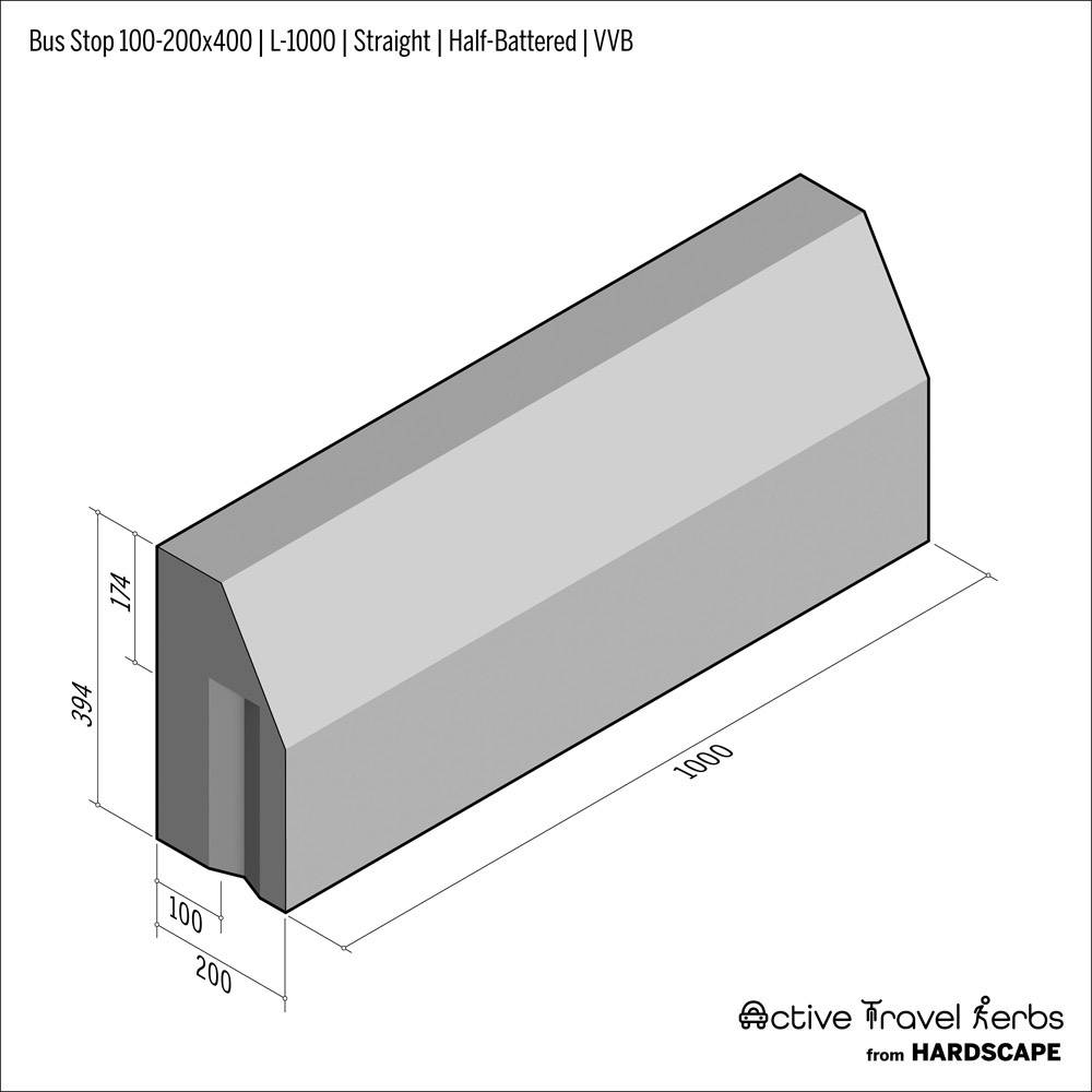 Active Travel Kerb - Bus Stop - Concrete Kerbs