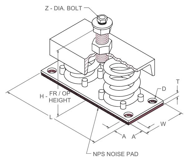 Kinetics FDS Free Standing Spring Isolators