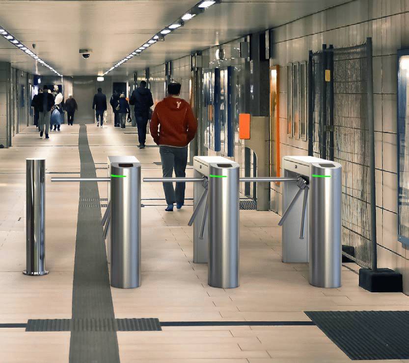 Low Waist Tripod Security Turnstiles