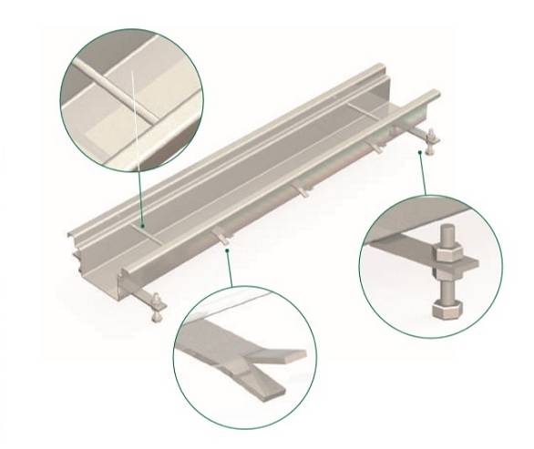 Channel End Outlet KCRC(EO)125 - Floor channels