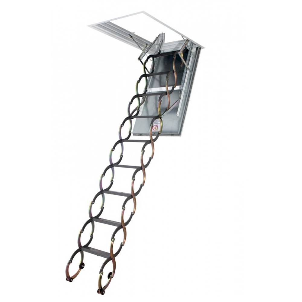 Fakro Loft Hatch with Ladder - LSF Fire Rated Metal Loft Hatch with Ladder  - Metal Loft Ladder