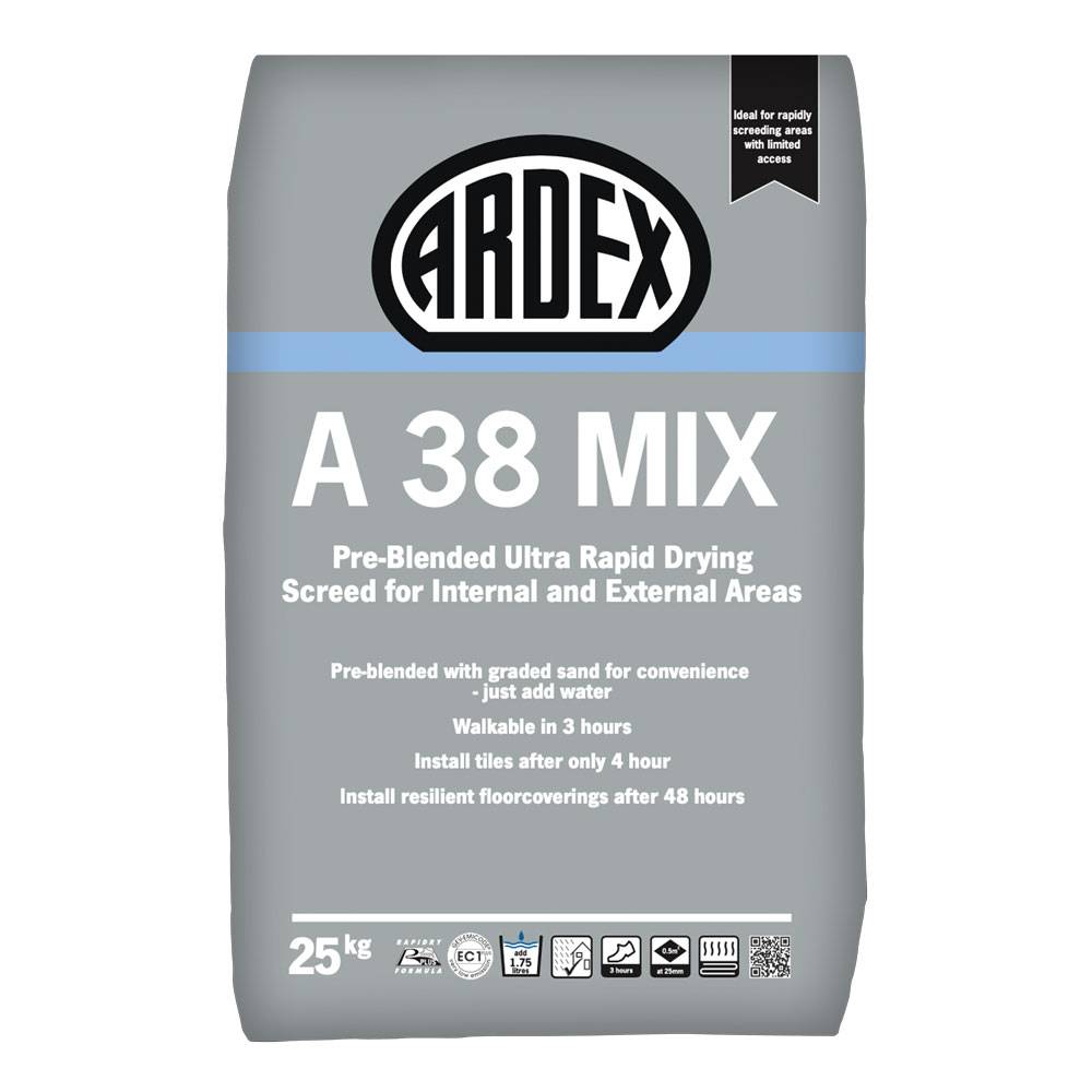 ARDEX A 38 MIX Pre-Blended Rapid Drying Screed
