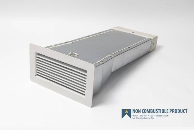 ResiBRICK Single XL A1 Non Combustible Fire Rated Metal Airbrick and Ducting Kits - Metal Airbrick 