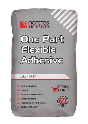 One Part Flexible Grey Adhesive - Flexible cementitious tile adhesive