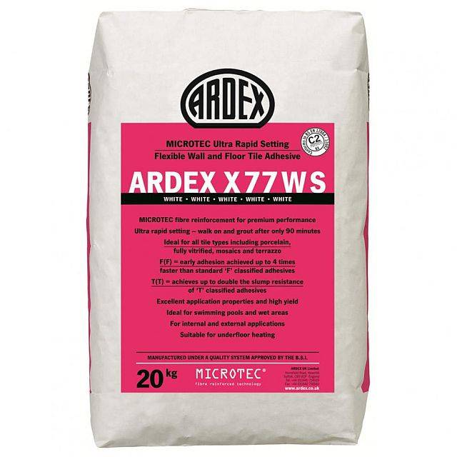 ARDEX X 77 W S Wall and Floor Tile Adhesive