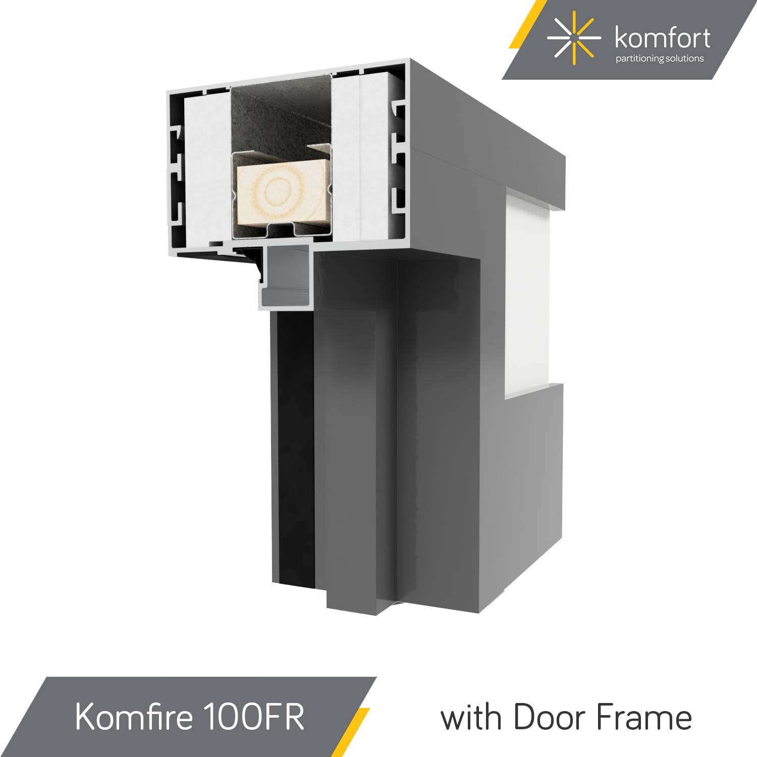 Komfort | Komfire 100FR | 30/0 Fire Rated Solid & Glazed Partitioning