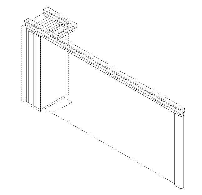 Operable Partition (Moving Wall) with Perpendicular Stack