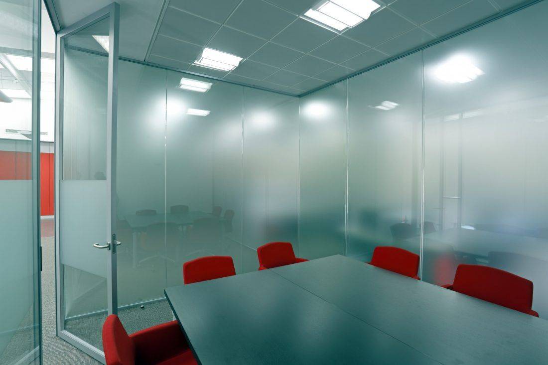 Pure 54 Single-offset Glazed Panel 54mm Glass Partition System