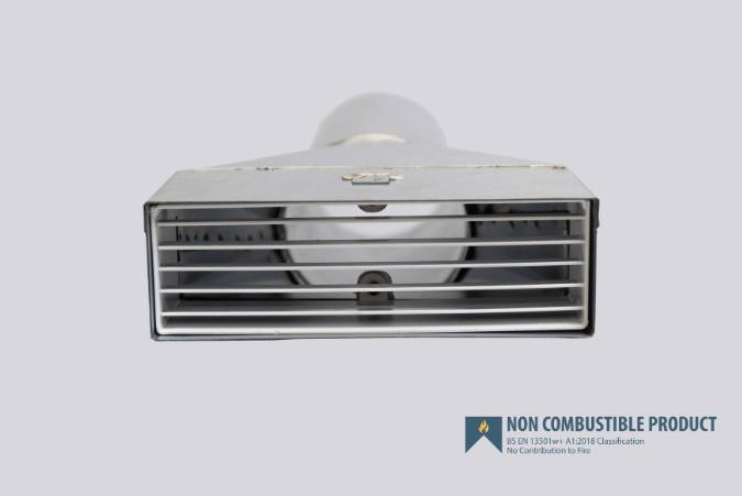 ResiBRICK Single A1 Non Combustible Fire Rated Metal Airbrick and Ducting Kit - Metal Airbrick 