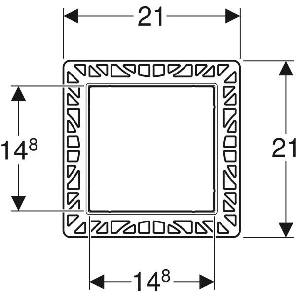 Geberit cover plate, surface-even, for concealed function box