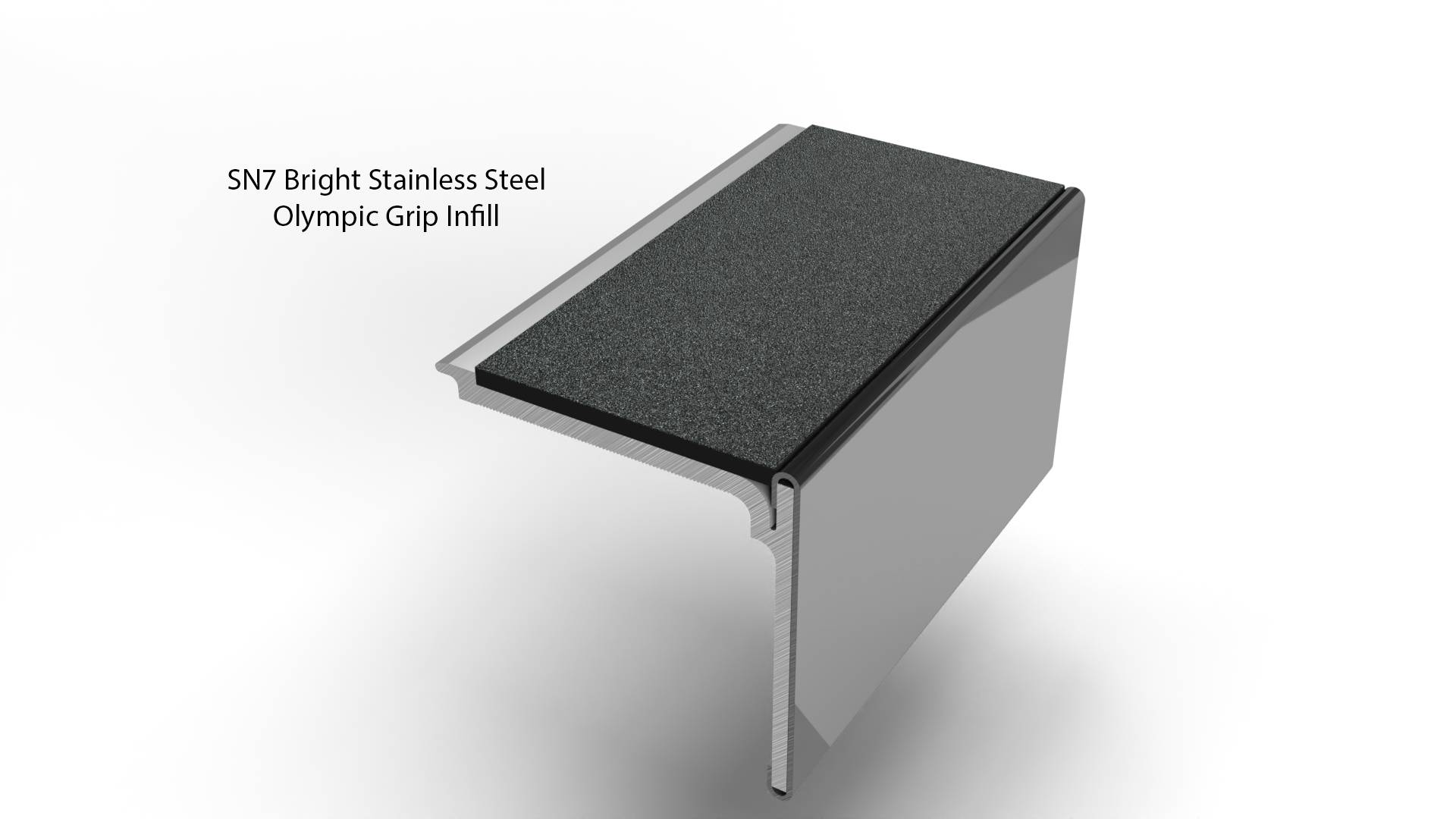 Aluminium Stair Nosings with Stainless Steel Covers - Stair Edgings