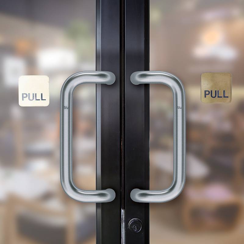 Stainless Steel Offset 'D'  Commercial Pull Handle - BLU™  HAB21 | Coastal  - Finest Quality Commercial Pull Handle