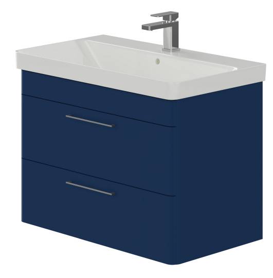 Layla 80 cm 2 Drawer Wall Hung Vanity Unit