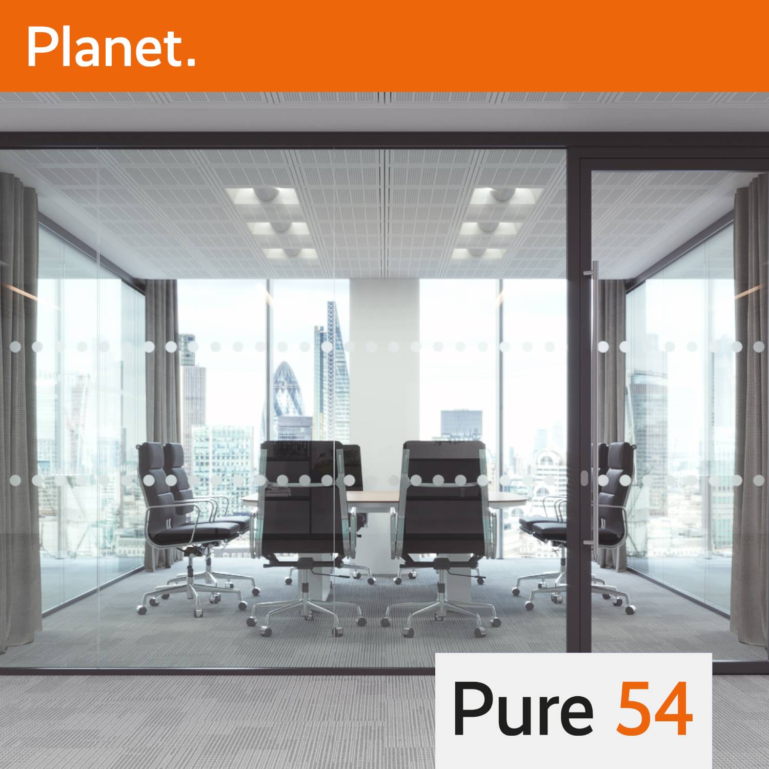 Pure 54 Double Glazed Panel 54mm Glass Partition System
