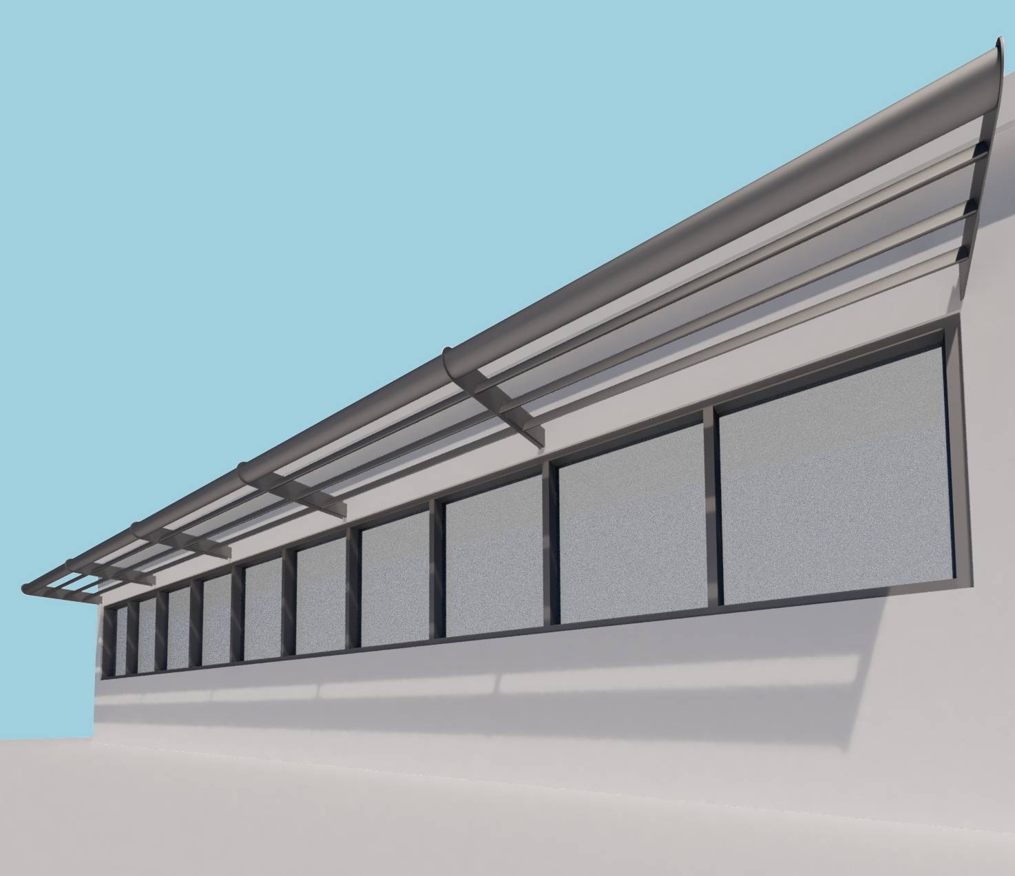 Aluminium Brise Soleil - Solar Shading: Shadex 190 Horizontal With Tube - Brise Soleil