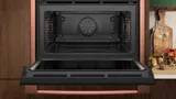 Compact 45cm ovens with Microwave Bronze trim