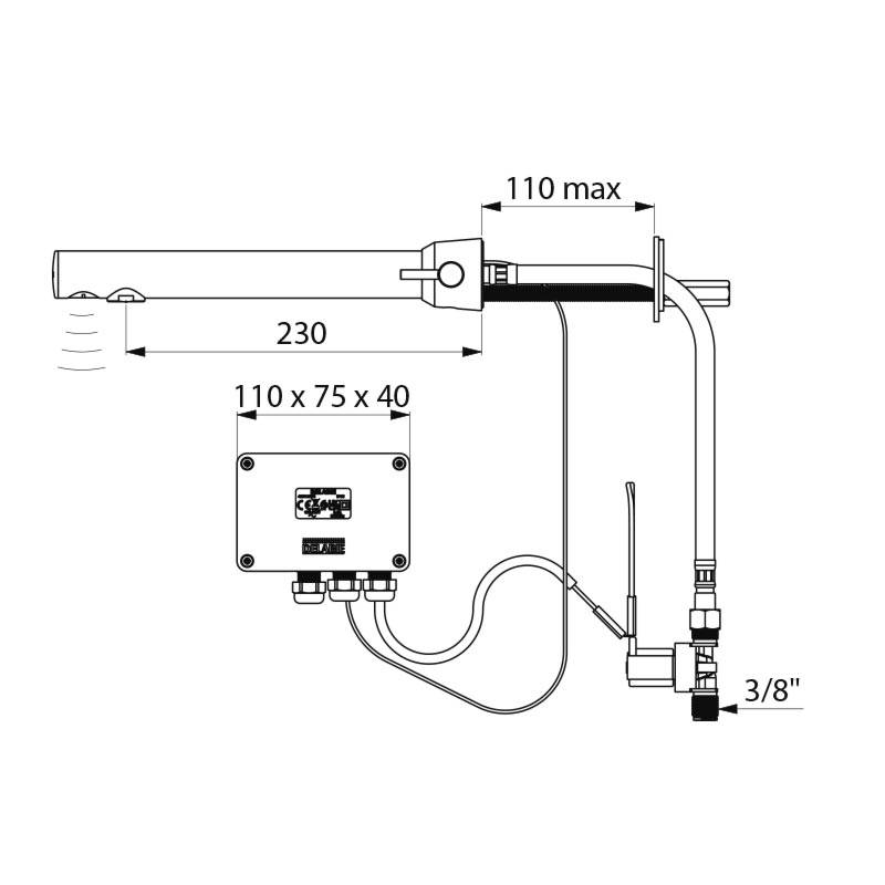  BINOPTIC 2 Wall-Mounted Mixer