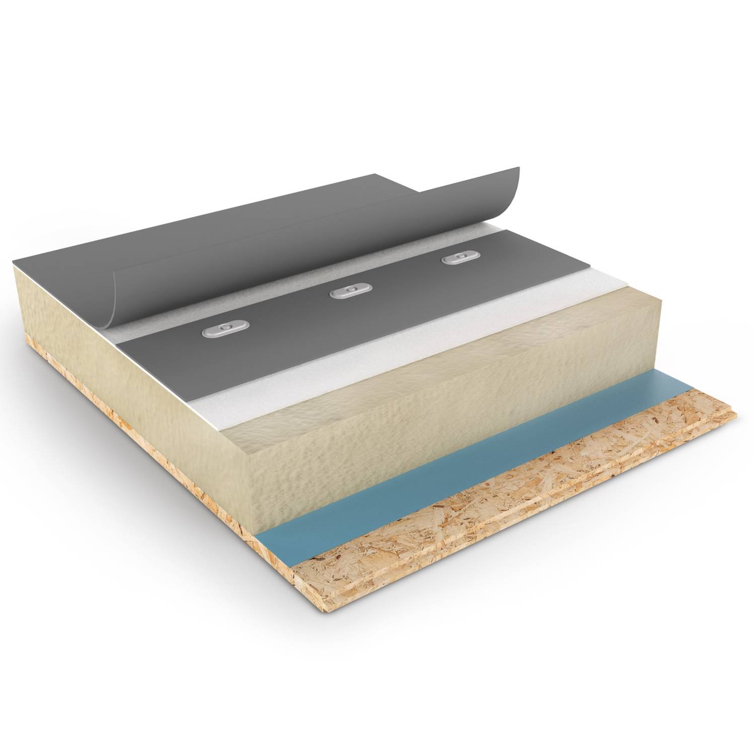 Mechanically Fixed System With Mineral Wool Insulation - RENOLIT ALKORPLAN F