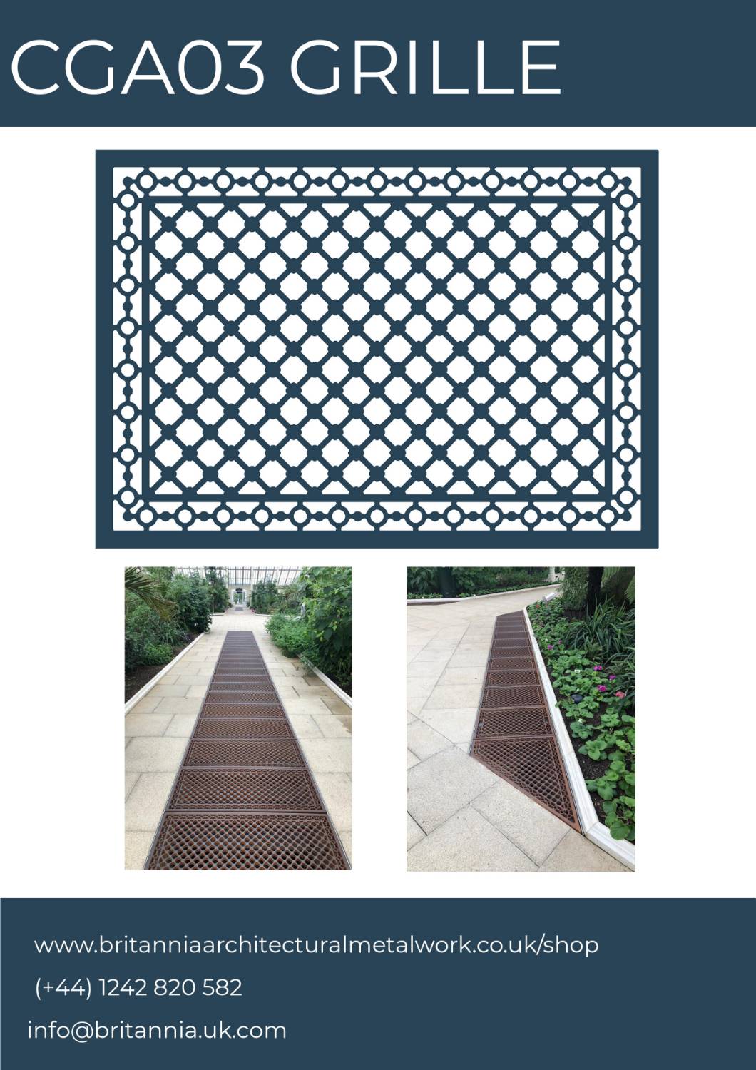 Cast iron and aluminium ventilation grilles and gratings. Decorative floor and wall heating vent. CGA03 Grille.
