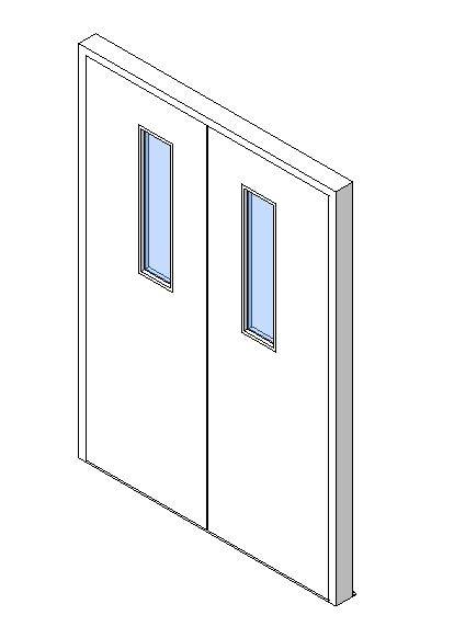 External Double Door, Vision Panel Style VP01