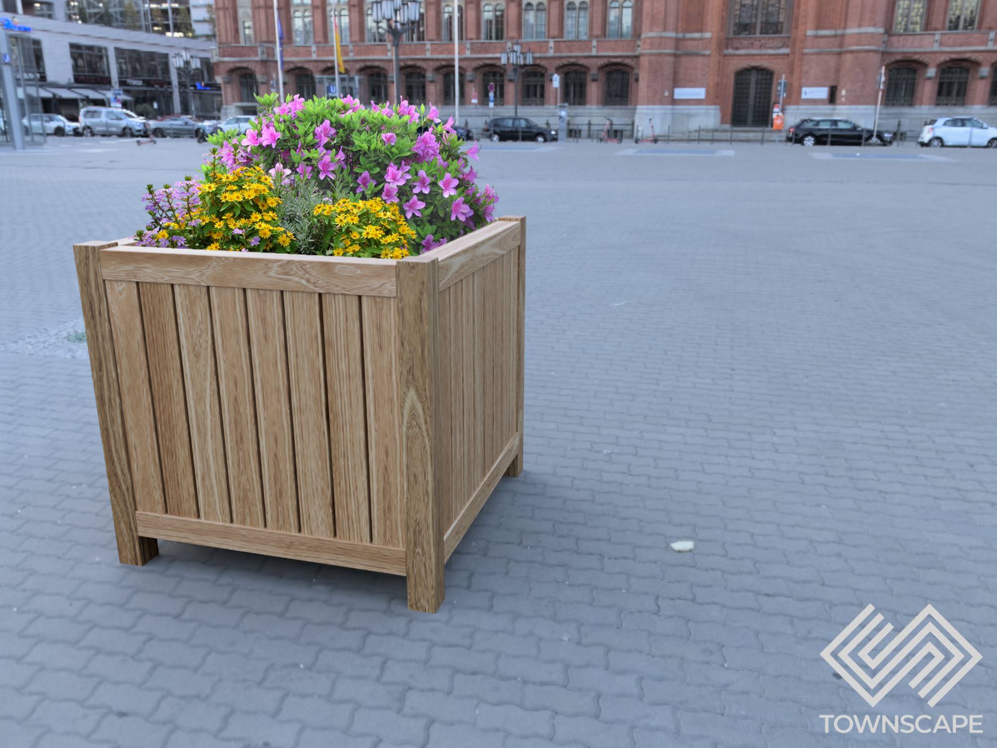 Townscape Timber Planter Vienna